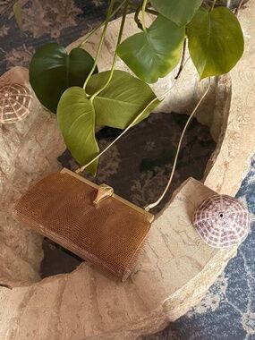 Barry Kieselstein-Cord Lizard Skin Evening Clutch, Made in Italy